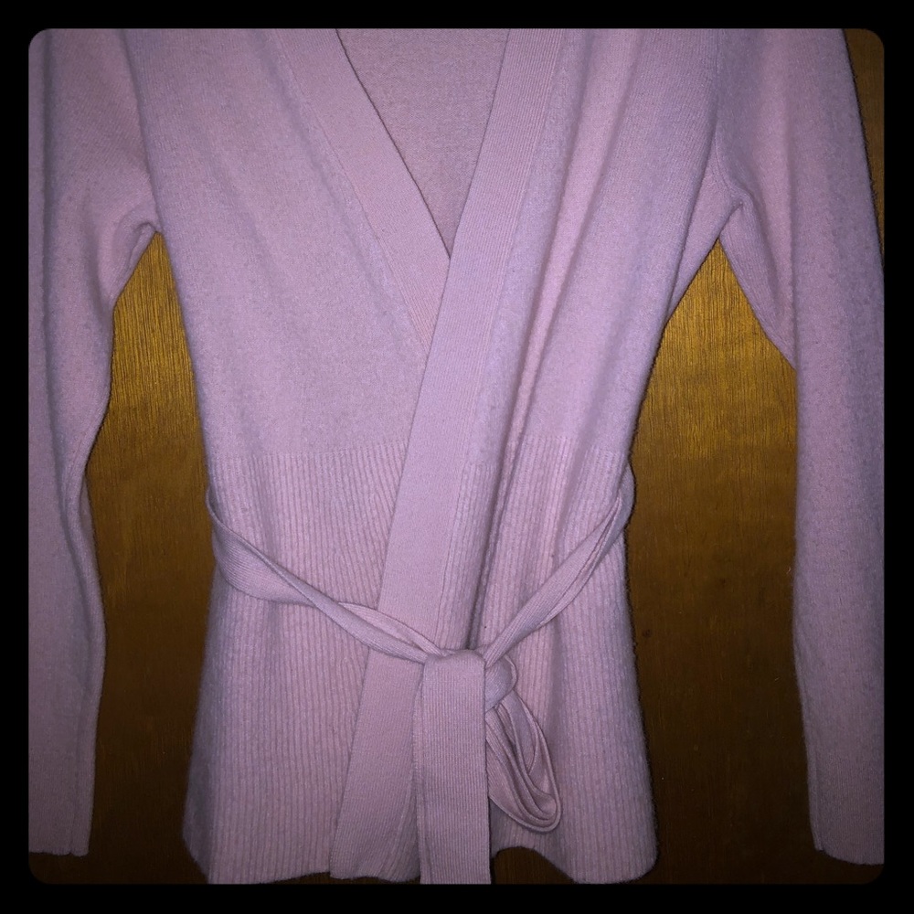 SOFT BABY PINK “ANN TAYLOR” CARDIGAN SWEATER